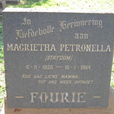 FOURIE Magrietha Petronella nee STRYDOM 1920-1964