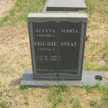 FOURIE Aletta nee SMAL 1904-1990 :: SMAL Maria