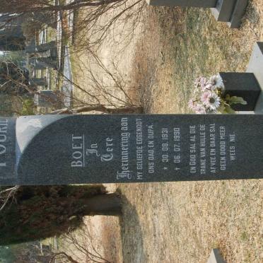 FOURIE Boet 1931-1990 &amp; Erika 1931-2004