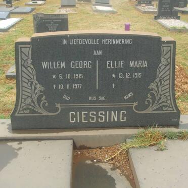 GIESSING Willem Georg 1915-1977 &amp; Ellie Maria 1915-