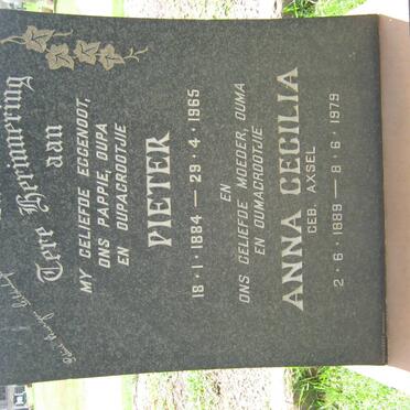 GILDENHUYS Pieter 1884-1965 &amp; Anna Cecilia AXSEL 1889-1979