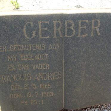 GERBER Francois Andries 1885-1963