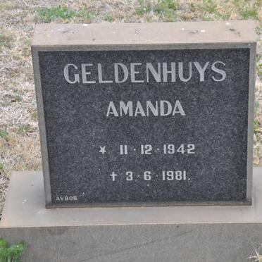GELDENHUYS Amanda 1942-1981