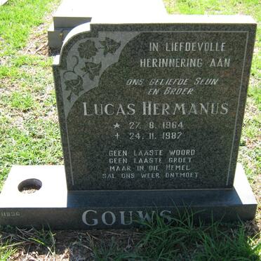 GOUWS Lucas Hermanus 1964-1987