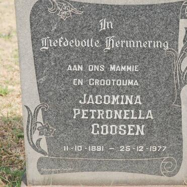 GOOSEN Jacomina Petronella 1891-1977