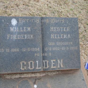 GOLDEN Willem Frederik 1866-1934 &amp; Hester Helena BROODRYK 1882-1955