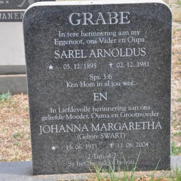 GRABE Sarel Arnoldus 1895-1981 &amp; Johanna Margaretha SWART 1911-2004