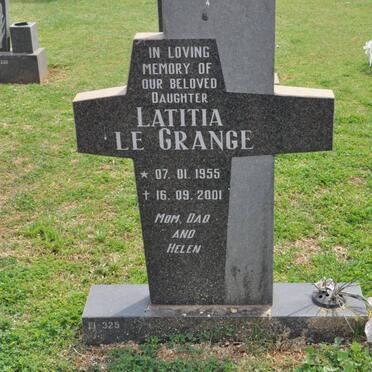 GRANGE Latitia, le 1955-2001