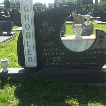 GROBLER Coert Nicolaas 1940-1994 &amp; Elizabeth 1953-
