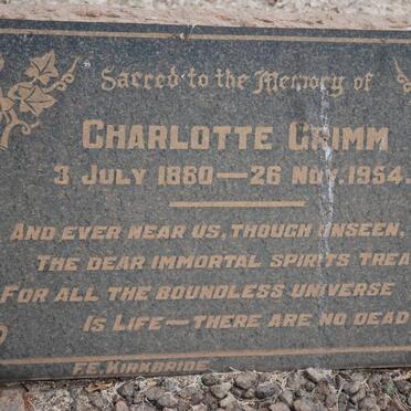 GRIMM Charlotte 1880-1954