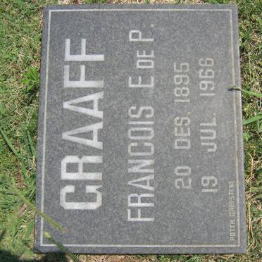 GRAAFF Francois E. de P. 1895-1966
