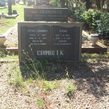 GRIMBEEK Petrus Johannes 1909-1971 &amp; Stienie 1912-2001