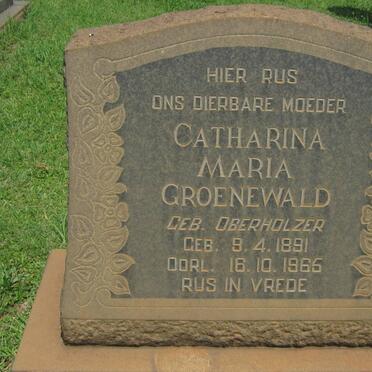 GROENEWALD Catharina Maria nee OBERHOLZER 1891-1965