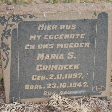 GRIMBEEK Maria S. 1897-1947