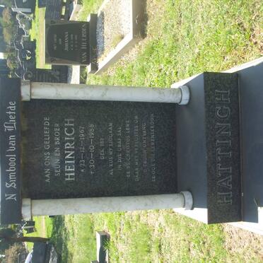 HATTINGH Heinrich 1967-1988