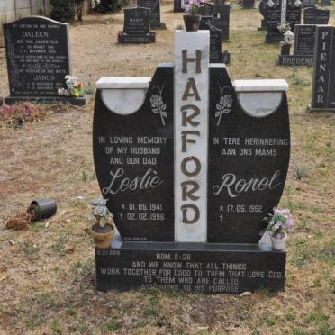 HARFORD Leslie 1941-1996 &amp; Ronel 1952-