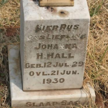 HALL Johanna H. 1929-1930