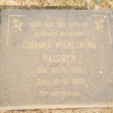 HALGRYN Johanna Wilhelmina 1906-1958