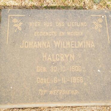 HALGRYN Johanna Wilhelmina 1906-1958