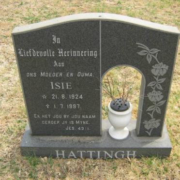 HATTINGH Isie 1924-1997