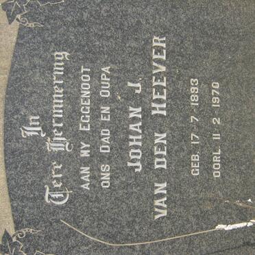 HEEVER Johan J., van den 1893-1970