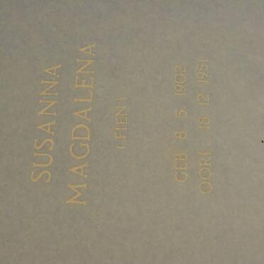 HEERDEN Susanna Magdalena, van 1902-1981