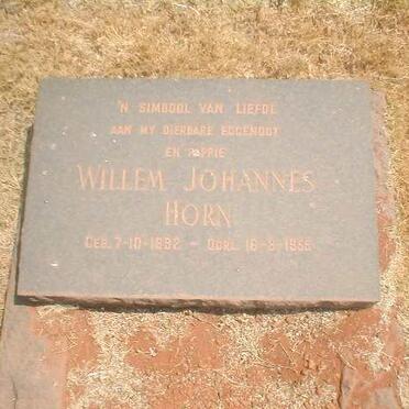 HORN Willem Johannes 1892-1955