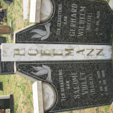 HOFFMANN Gerhard Wilhelm 1935- &amp; Salome Violet 1935-1999