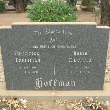 HOFFMAN Frederick Christian 1908-1978 &amp; Maria Cornelia 1909-1978