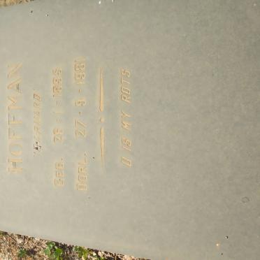 HOFFMAN Petronella Maria nee BARNARD 1895-1981