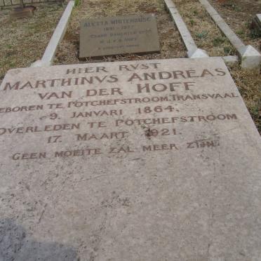 HOFF Marthinvs Andreas, van der 1864-1921