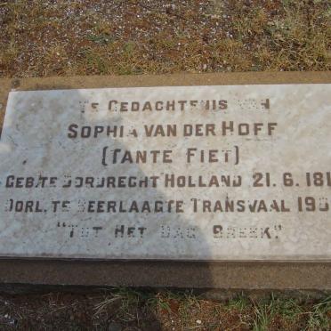 HOFF Sophia, van der 1819-1905