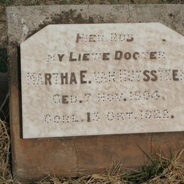 HUYSSTEEN Martha E., van 1904-1922