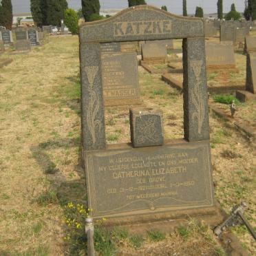 KATZKE Catherina Elizabeth nee GROVE 1921-1950
