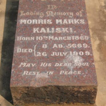 KALISKI Morris Marks 1860-1909 