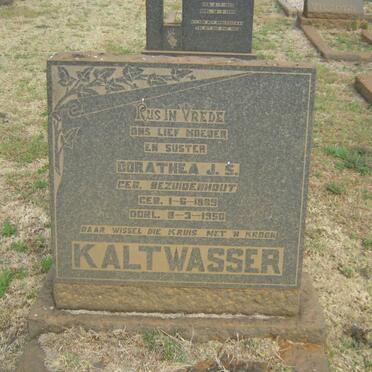 KALTWASSER Dorathea J.S. nee BEZUIDENHOUT 1889-1950