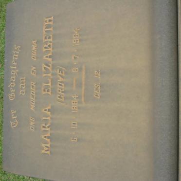 KEET Maria Elizabeth nee GROVÉ 1884-1964