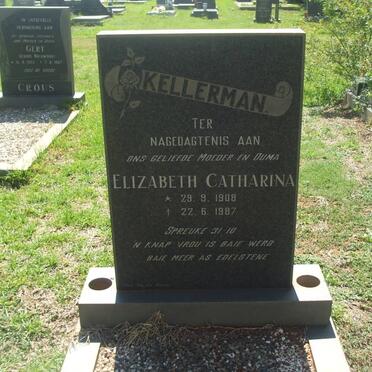 KELLERMAN Elizabeth Catharina 1908-1987