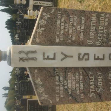 KEYSER Stanley Sydney 1918-1993 &amp; Christina Gertruida PRETORIUS 1922-2007