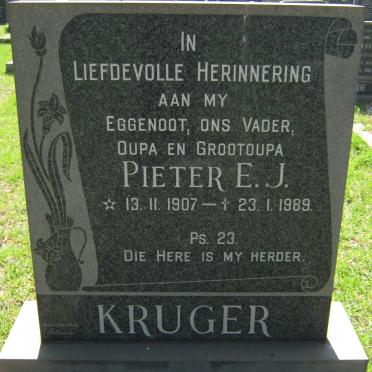 KRUGER Pieter E.J. 1907-1989