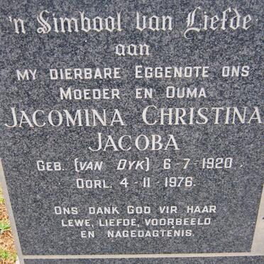 KRUGER Jacomina Christina Jacoba nee VAN DYDK 1920-1976