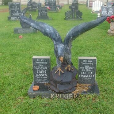KRUGER Louis Jansen 1934-2002 &amp; Louisa Francina 1941-