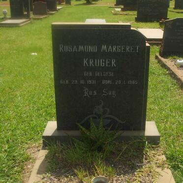 KRUGER Rosamund Margeret nee OELOFSE 1931-1985
