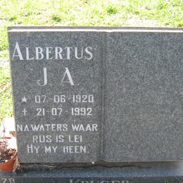 KRUGER Albertus J.A. 1920-1992