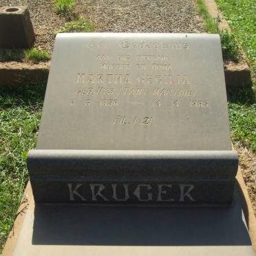KRUGER Martha Cecilia nee UYS 1896-1985
