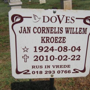 KROEZE Jan Cornelis Willem 1924-2010