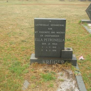KRUGER Ella Petronella nee LE ROUX 1910-1978