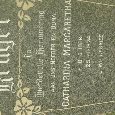 KRUGER Catharina Margaretha 1906-1974