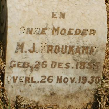 KROUKAMP F.W. 1847-1918 &amp; M.J. 1855-1930