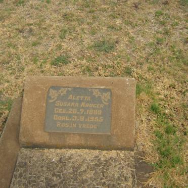 KRUGER Aletta Susara 1889-1955